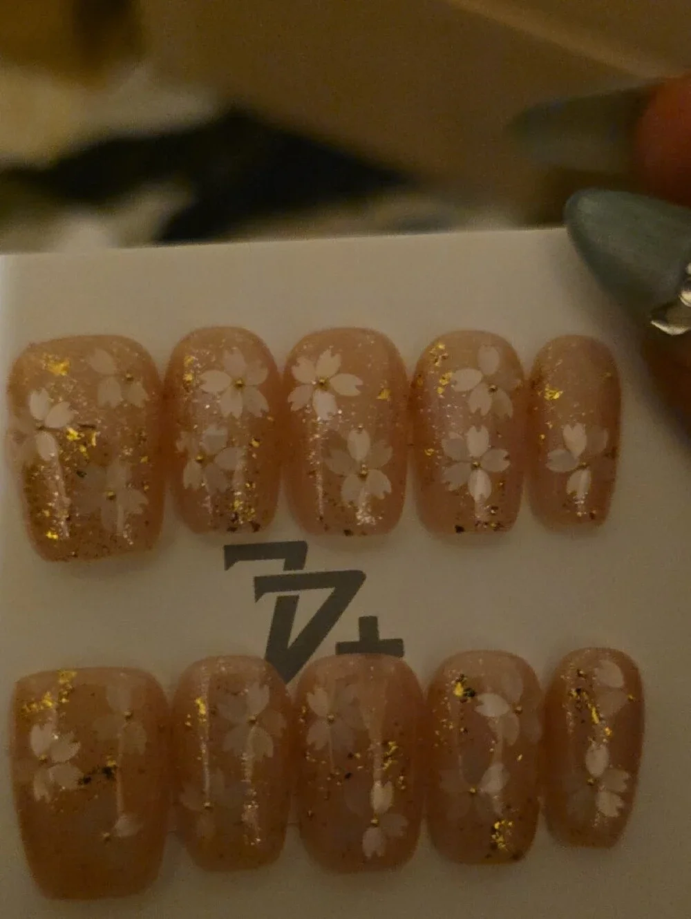 Nail Art Multi-Color Press-On Nail Set Large